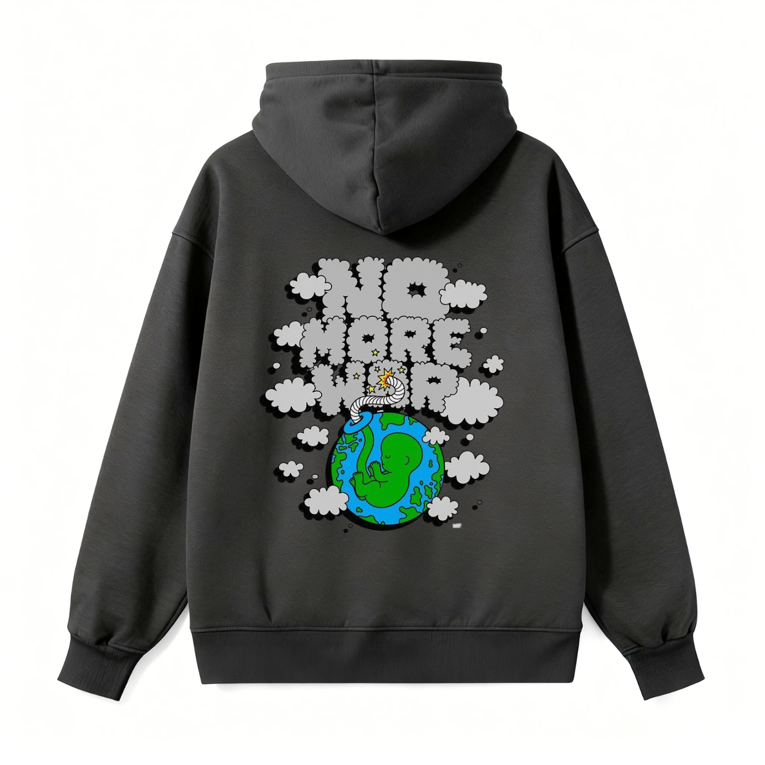 No More War Peace Graphic Classic Hoodie - Image 4