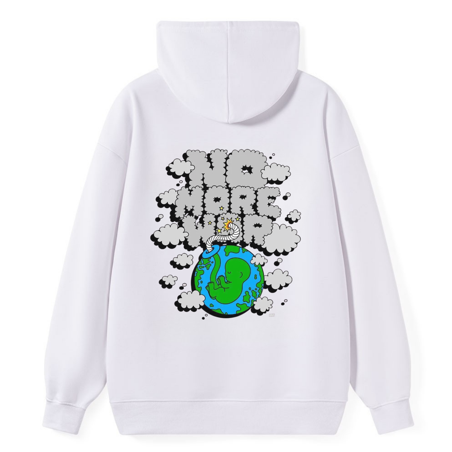 No More War Peace Graphic Classic Hoodie - Image 3